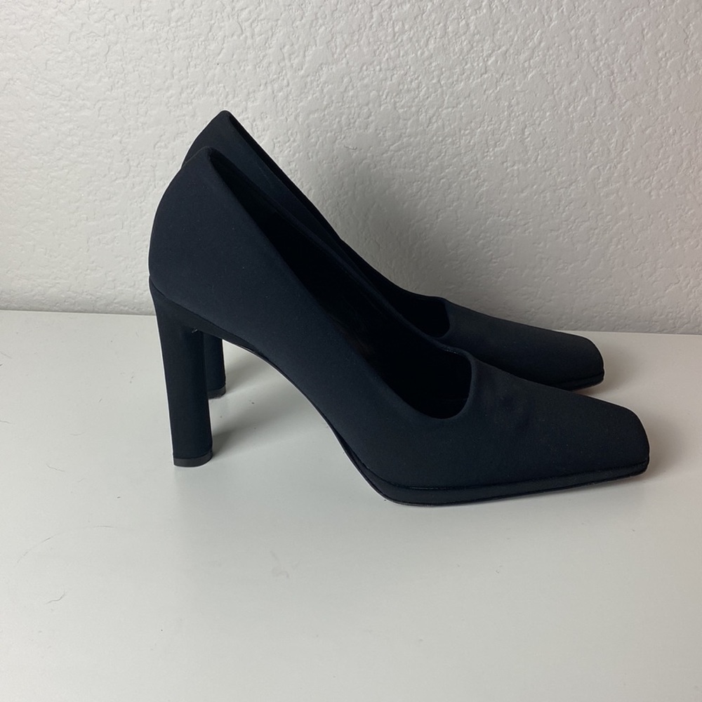 Via Spiga black square toe block heels - Picture 2 of 7